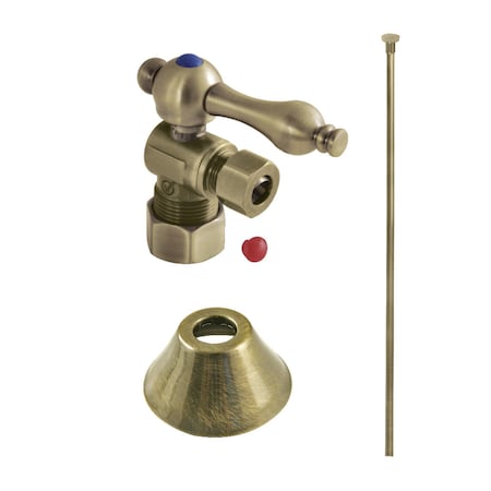 Kingston Brass Plumbing Toilet Trim Kit, 58Inch x 38Inch OD Comp, Antique Brass CC53303TKF20